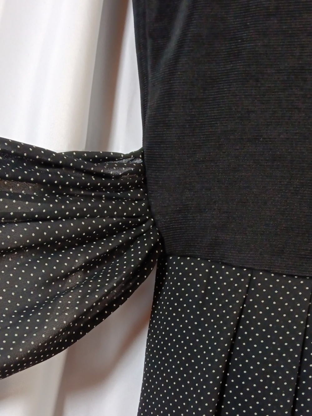 CDC Vintage Womens 8 Jumpsuit Black Polka Dot Wide Leg High Rise Waist Tie - Picture 12 of 14
